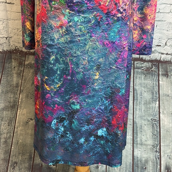 Wrap Dress Le Galeriste NWT original artwork design Whimsy Maximalist Workwear - Picture 4 of 16
